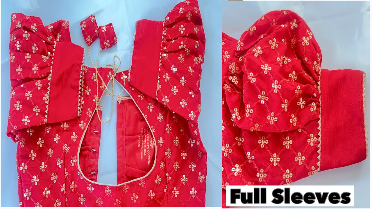 Beautiful Neck design Blouse | Sleeves design | Full tutorial stretching video#￼ Blousedejain