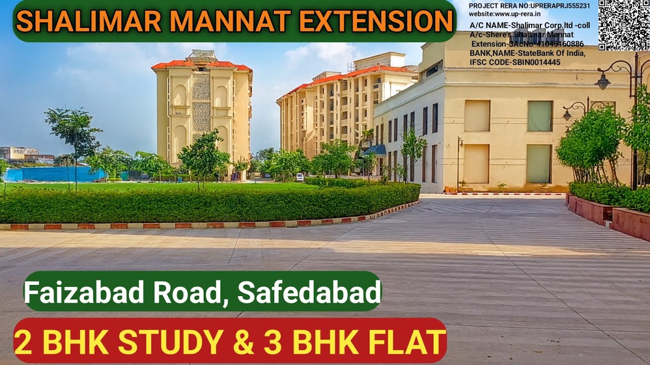 Shalimar Mannat Extension, 2 bhk study & 3 Bhk Flat,Faizabad Road Safedabad, Call:9161395151