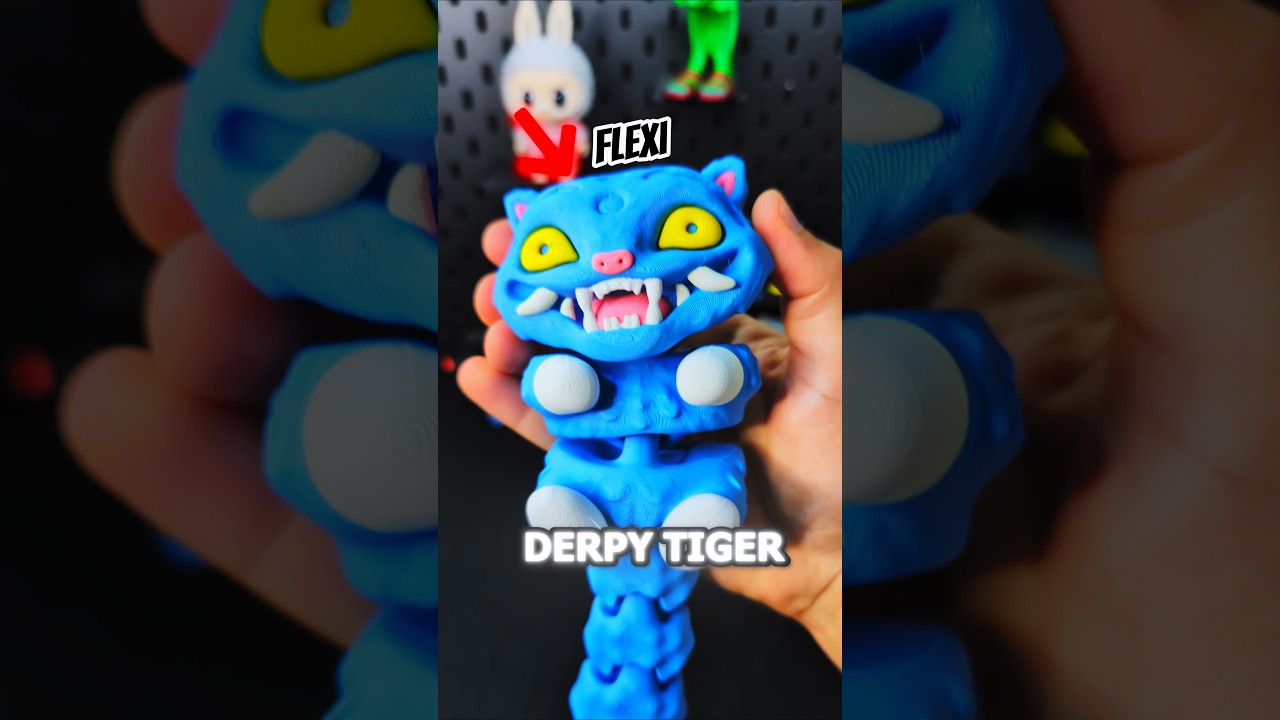 3D Printed Large & Flexible Derpy Tiger from Kpop Demon Hunters toy #3dprinting