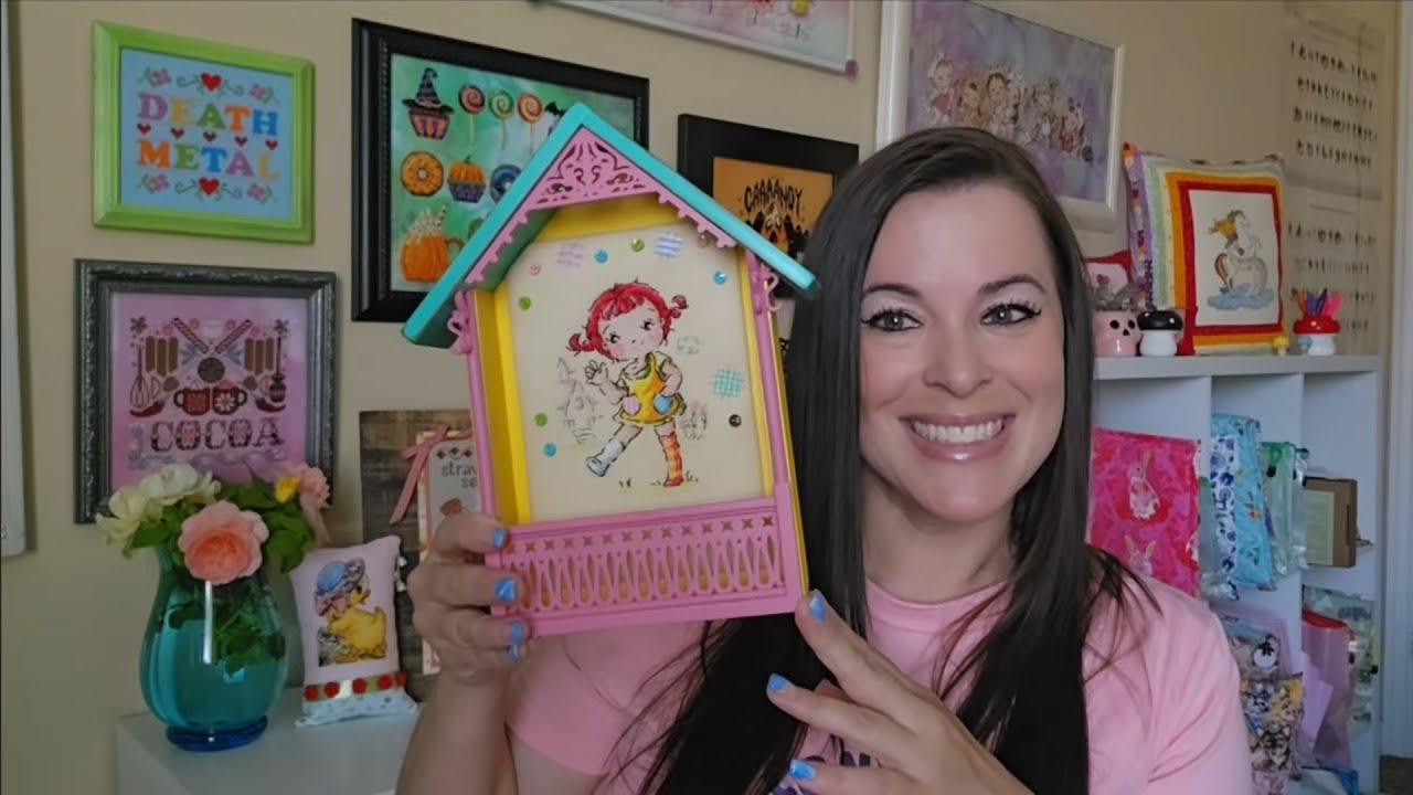 Flosstube 75 ! Celebrate 3k subs w me! Pippi Longstocking Soda Stitch ffo. Teresa Kogut wip! 🍓🇺🇸💙🎉