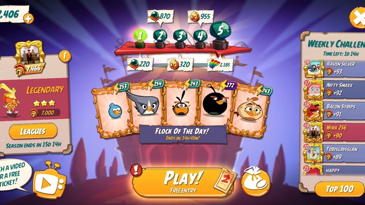 Angry Birds 2 Arena Today Again with Uncle/Aunt and Their Nephews! 😁😁😁