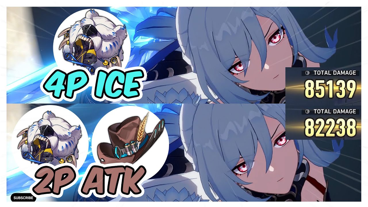Jingliu 2P ATK 2P Ice vs 4P Ice Damage Comparison - Honkai Star Rail Jingliu Relic Comparison