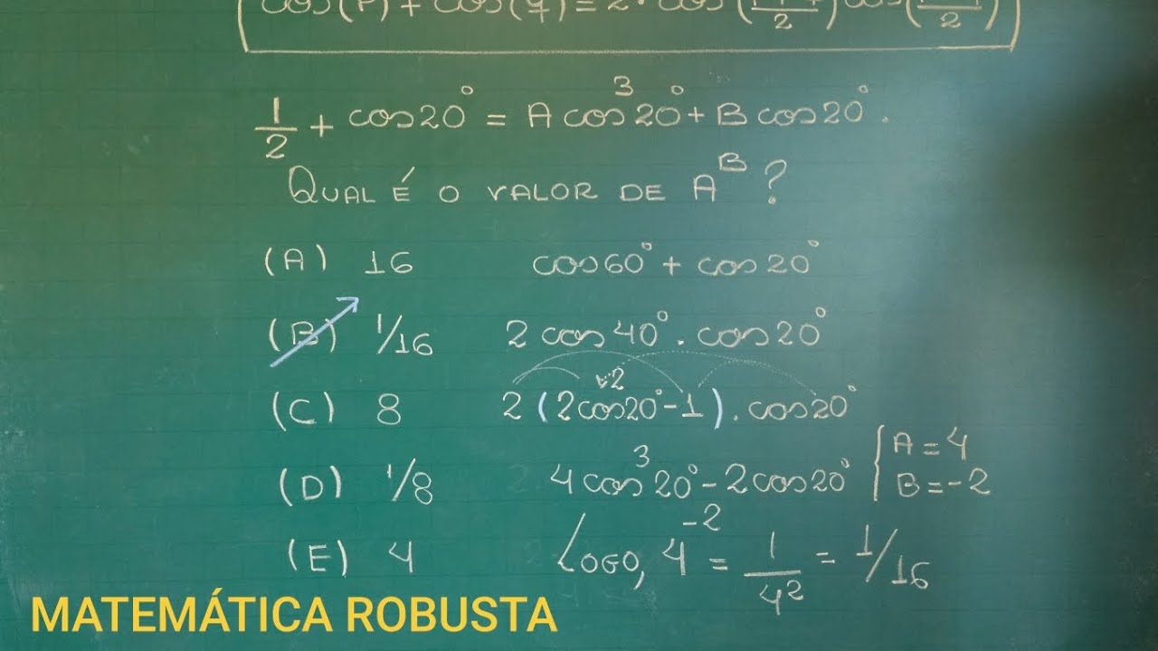 🔥 1/2 + cos (20°) 🔥 Fatoração Trigonométrica