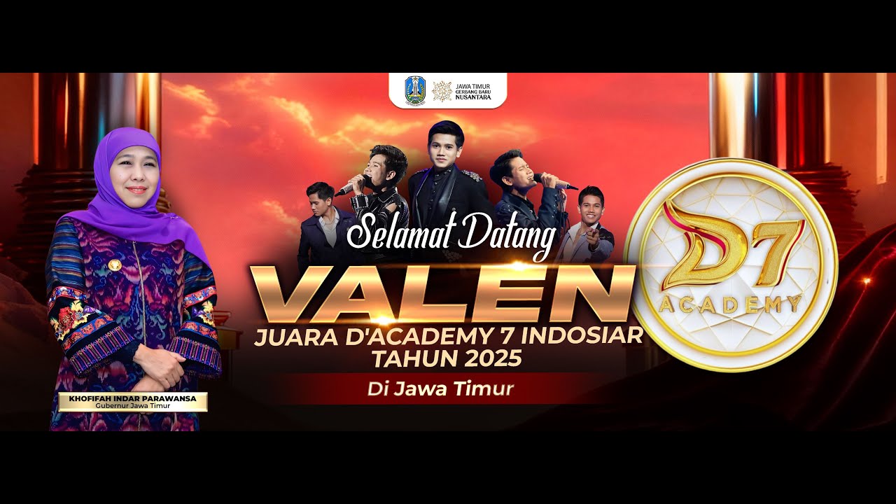 🔴 GUBERNUR JATIM MENYAMBUT KEDATANGAN VALEN AKBAR ( D'ACADEMY 7 INDOSIAR)