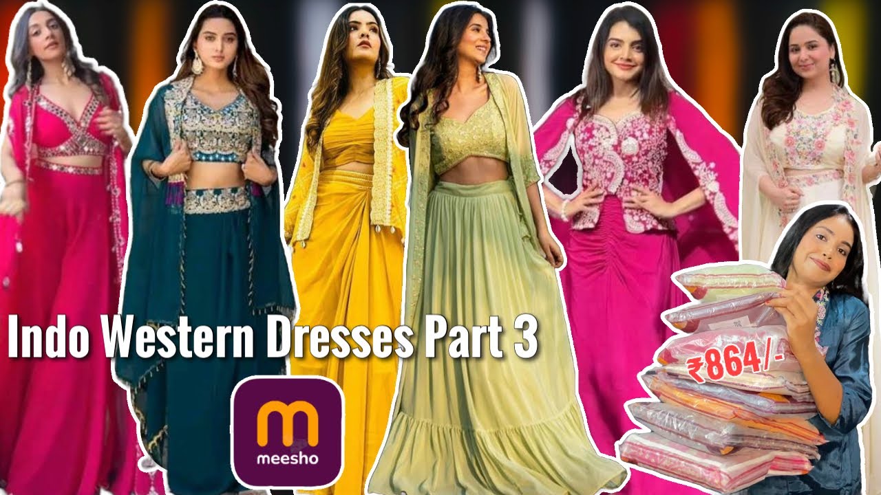 Meesho Indo western dress 💗 Indowestern dress from meesho | all under ₹1500/- 😱 #meesho #indowestern