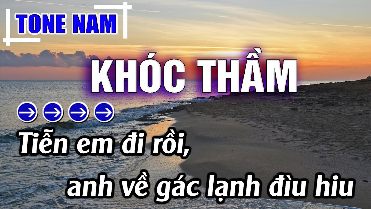 Khóc Thầm Karaoke Tone Nam ( Gm ) Beat Mới | Karaoke Đăng Khôi