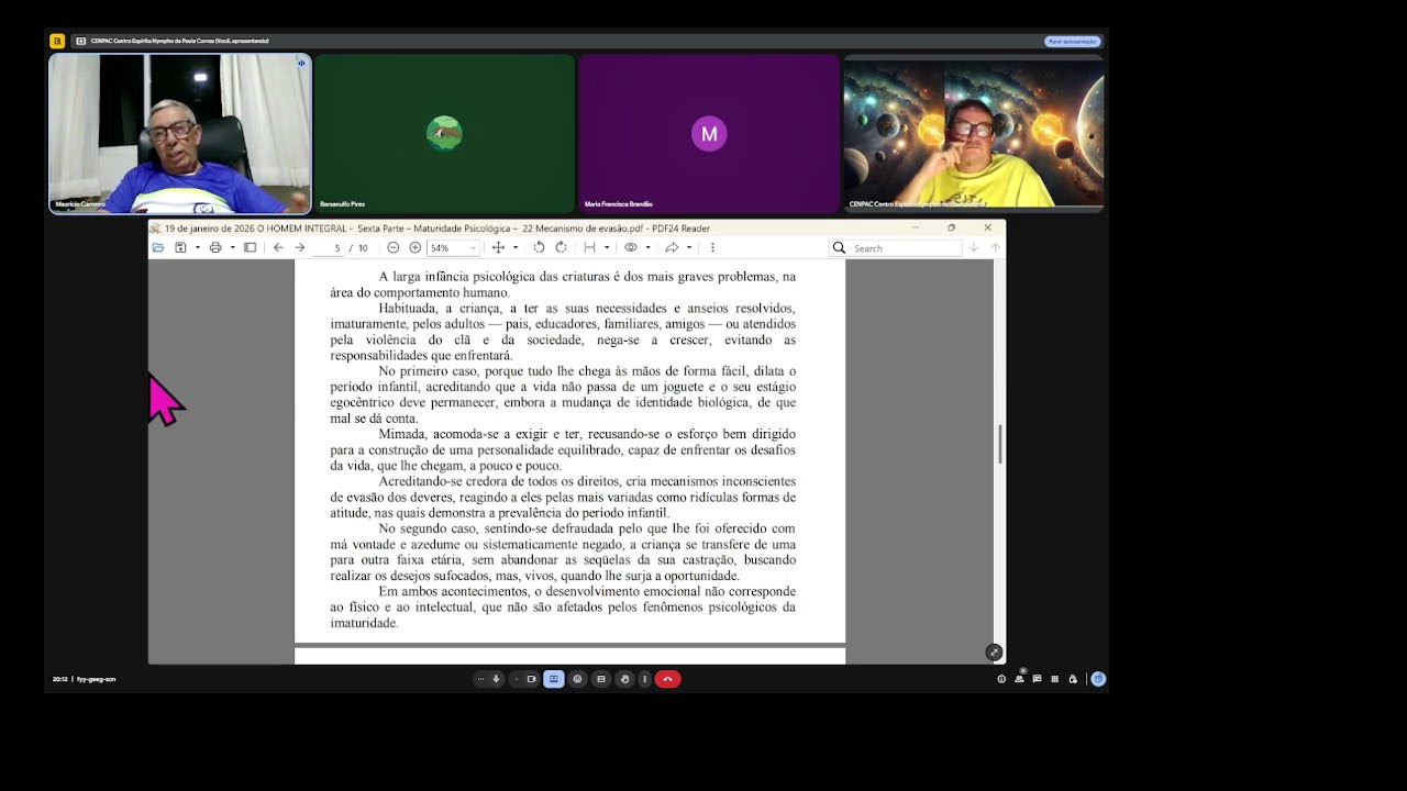 VIBRAÇÃO - O HOMEM INTEGRAL - SEXTA PARTE - MATURIDADE PSICOLÓGICA - CAPÍTULO 22-MECANISMO DE EVASÃO