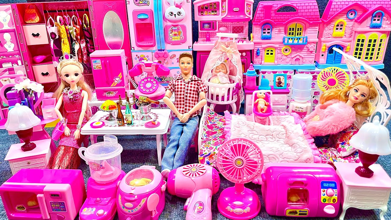 16 Minutes Satisfying with Unboxing Cute Princess Bedroom ＆ Dress Up Playset ASMR | Review Toys