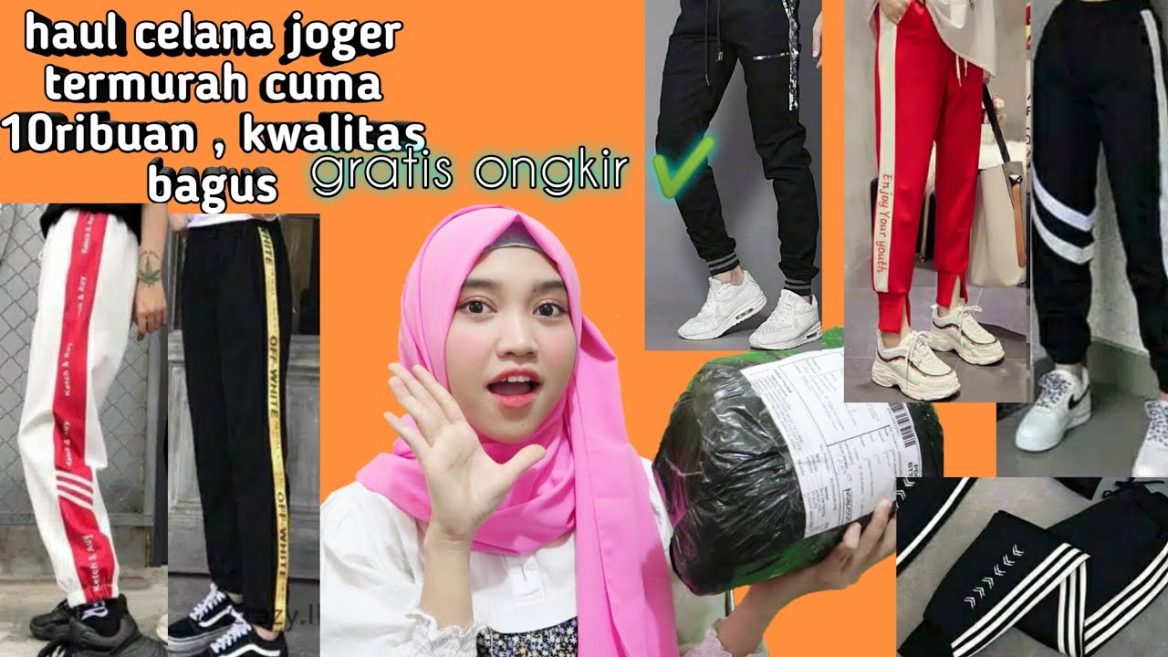 SHOPEE HAUL CELANA Cowok ala Korea murah meriah BISA DIPAKE CEWEK juga loh + try on