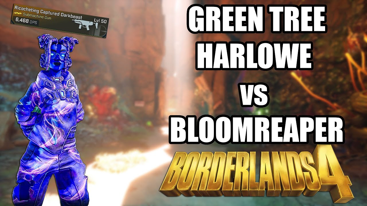 Зелёное Дерево Харлоу против Рейдового Босса Цветущий Жнец в Borderlands 4 (UVH6)