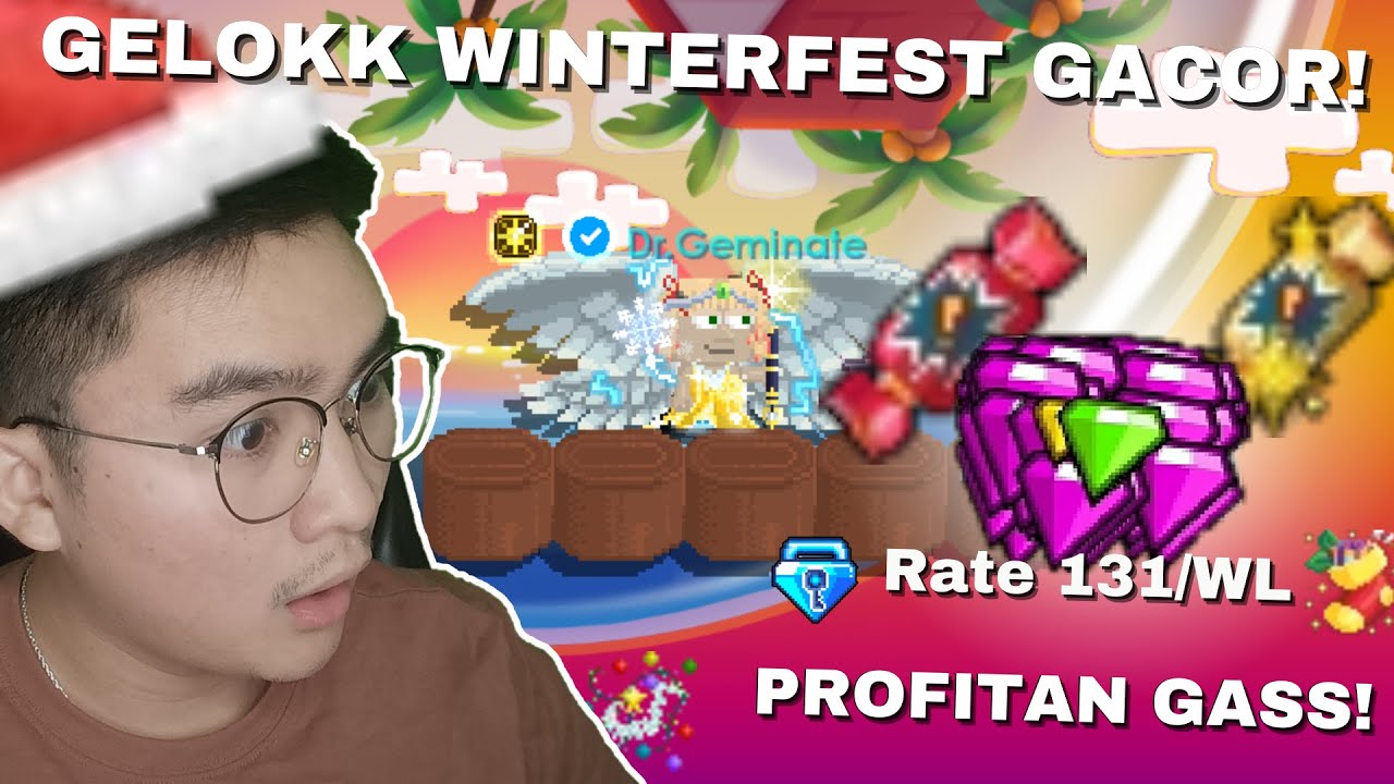 Winter Rate Gems 131/WL??!! GASKAN PROFITAN COI!! | Growtopia Winter Fest 2025
