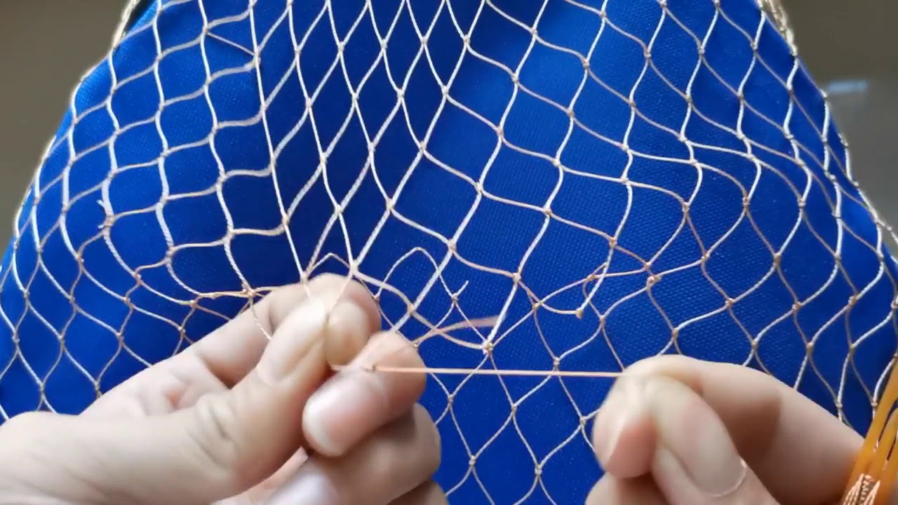 Easy fishing cast net repair method