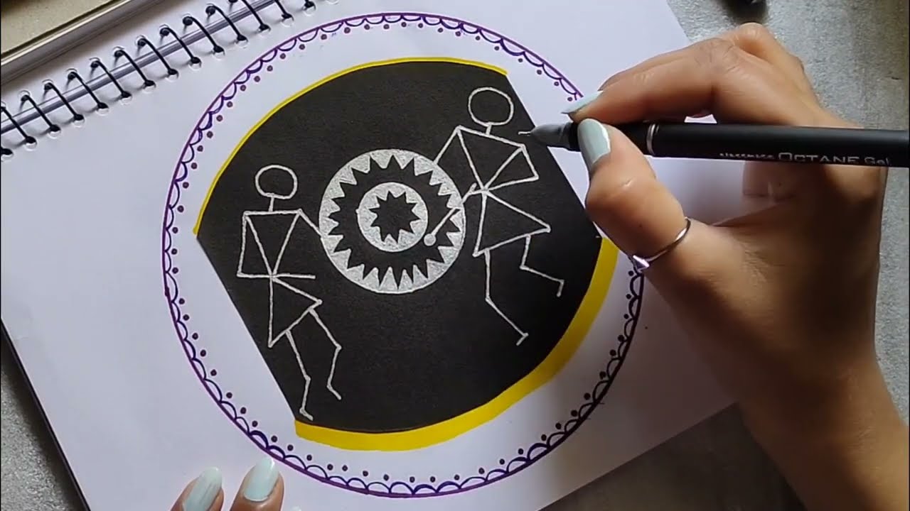 Master Warli Art in 5 Minutes! Traditional Musician Drawing Tutorial | The Chromatic Carol 
