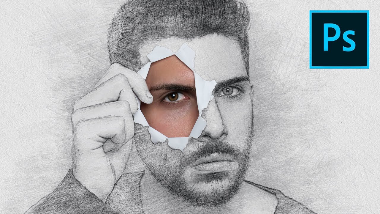 Come CREARE un Effetto Disegno Carta Strappata in Photoshop CC