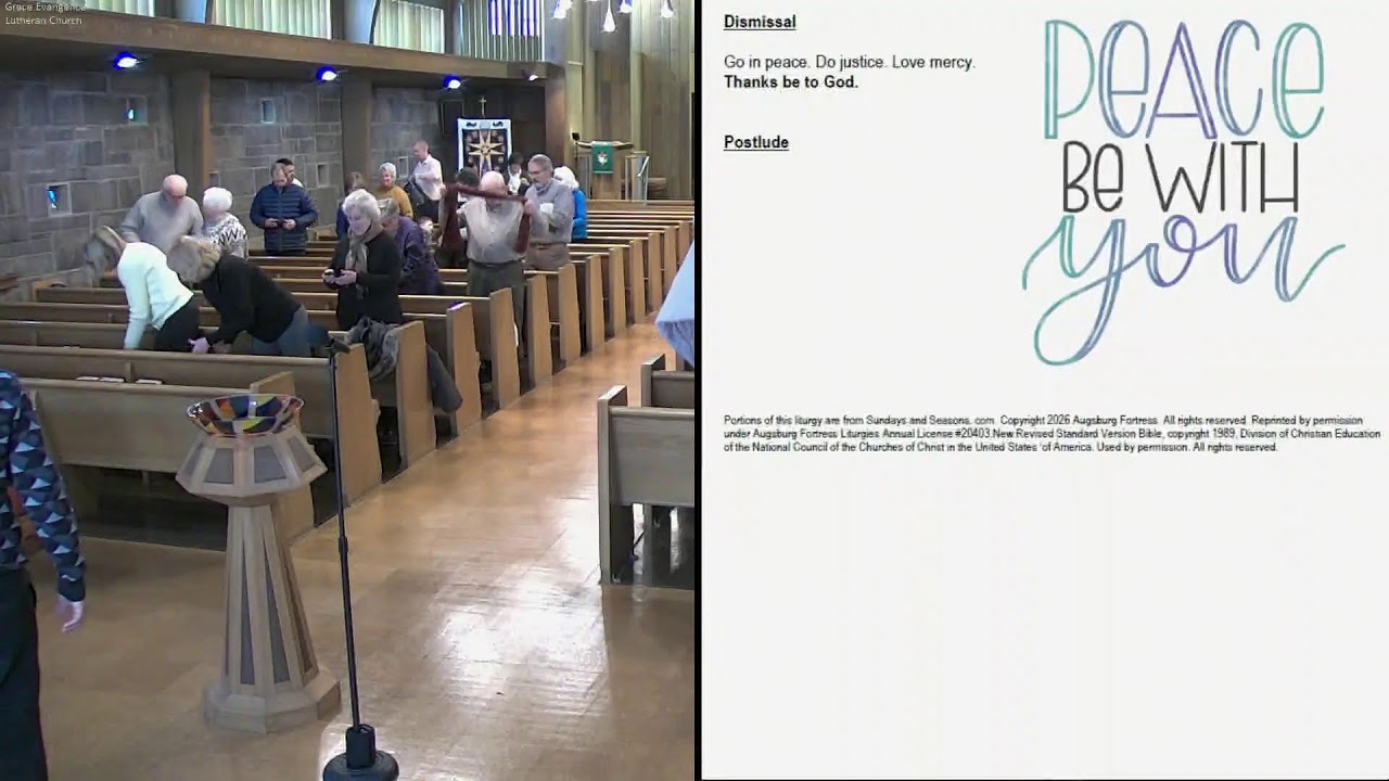 Grace Evangelical Lutheran Church, February 8, 2026  10am ET