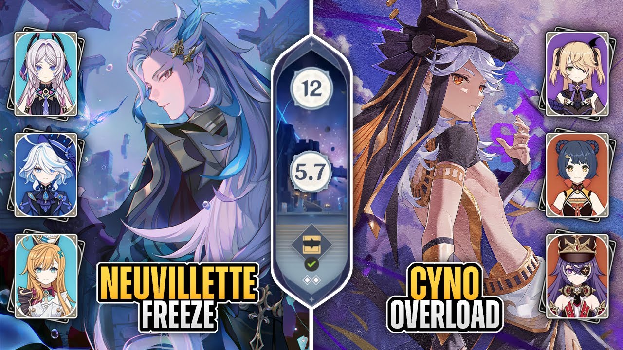 C1 Neuvillette Freeze & C1 Cyno Overload | Genshin Impact 5.8 Abyss | Floor 12 (9 stars)