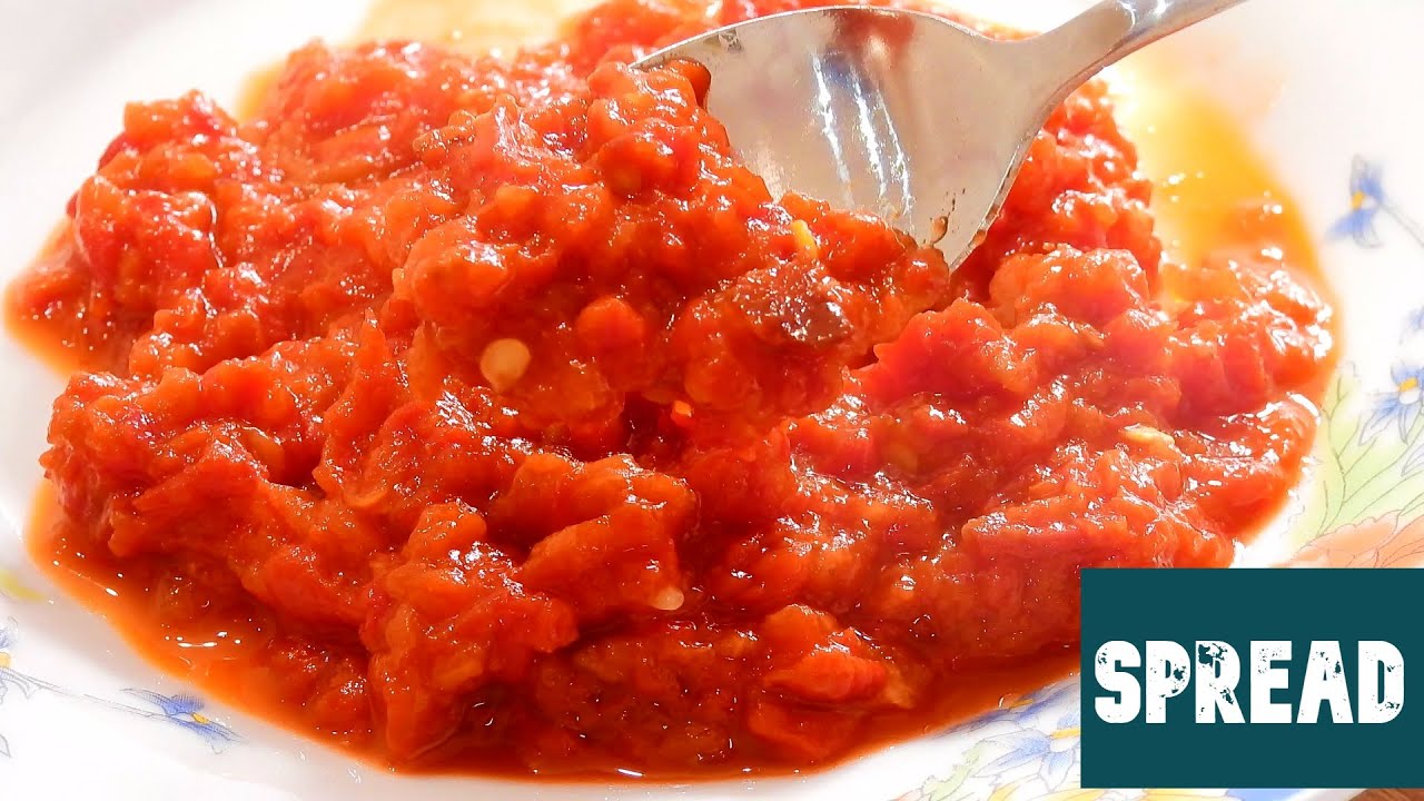Red pepper spread - pepper relish recipe - AJVAR