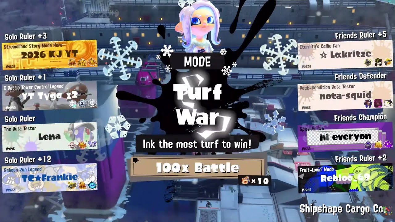 Frosty Fest 2026 100x Battle | Solo vs Friends | Splatoon 3