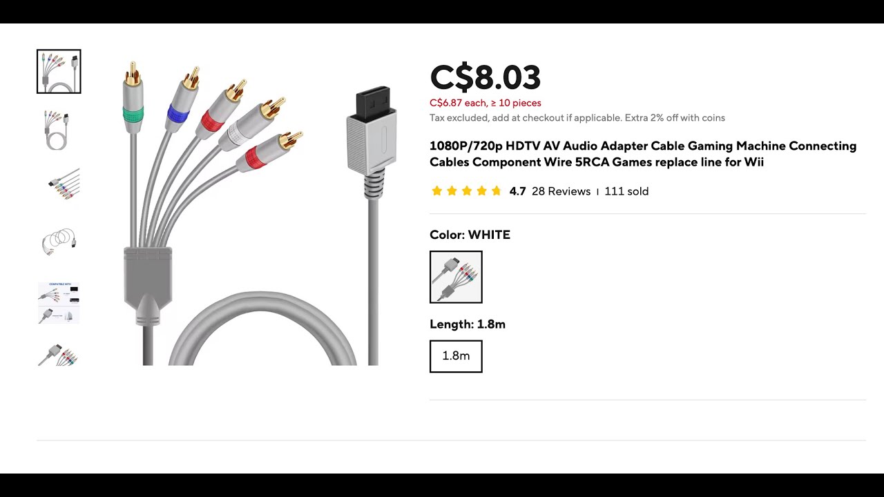 Cheap AliExpress Wii Component vs. HDMI vs. Composite – Worth It?