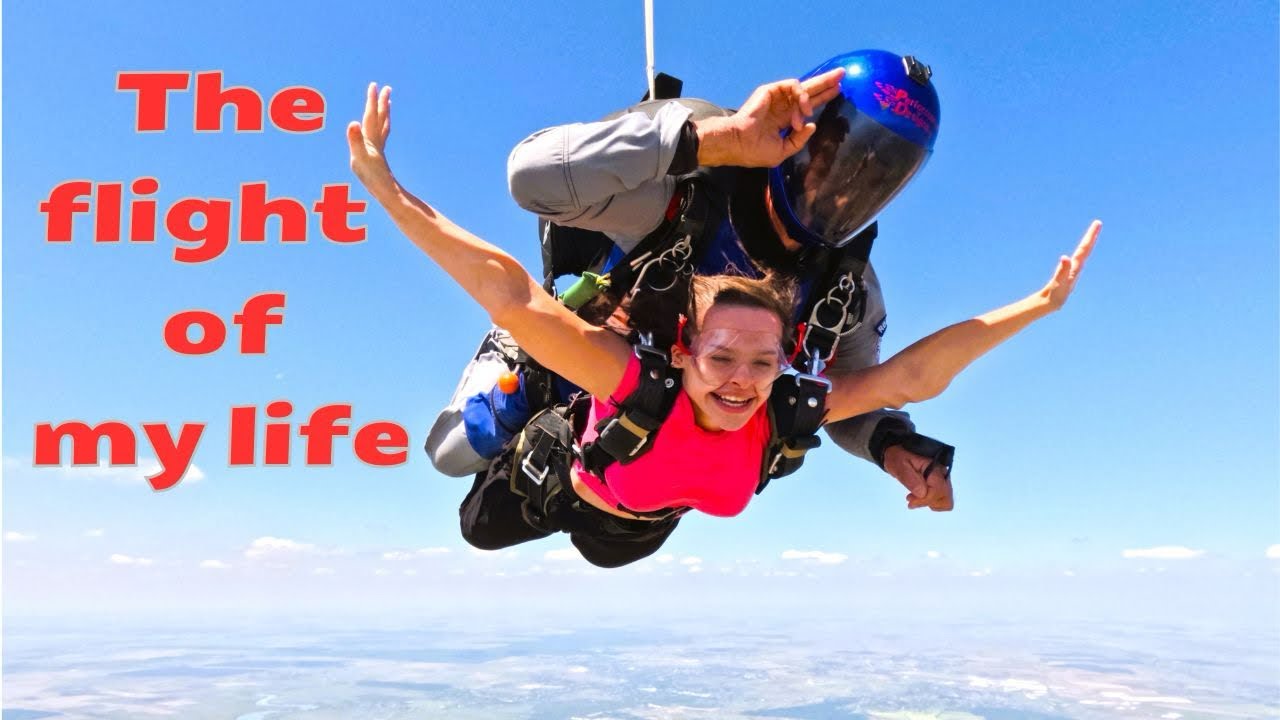 Jumping with a parachute!!