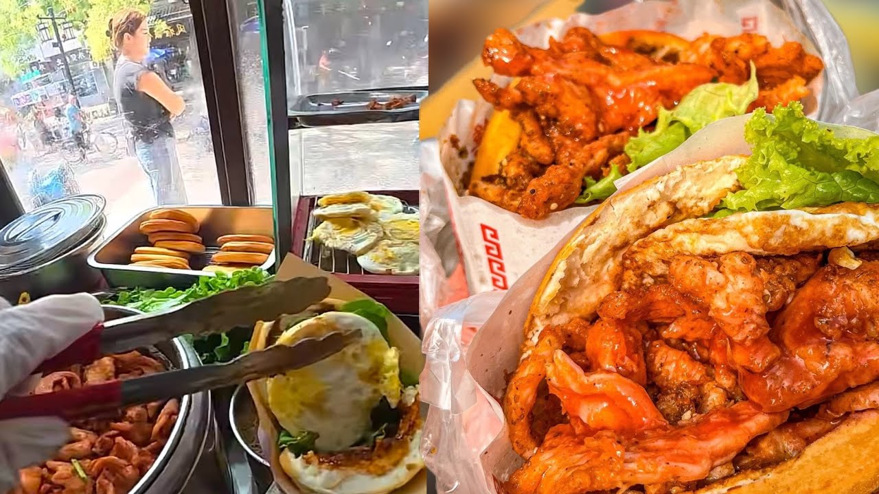 Cooking food live streaming, Cooking hamburgers and selling for money.  #food  #cooking