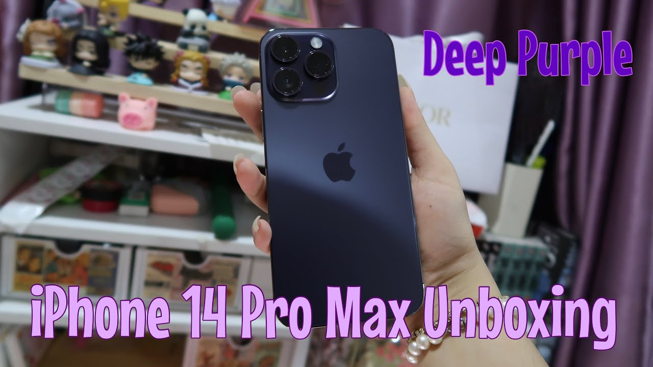 iPhone 14 Pro Max unboxing 💜 Deep Purple | aesthetic unboxing & setting up 💜