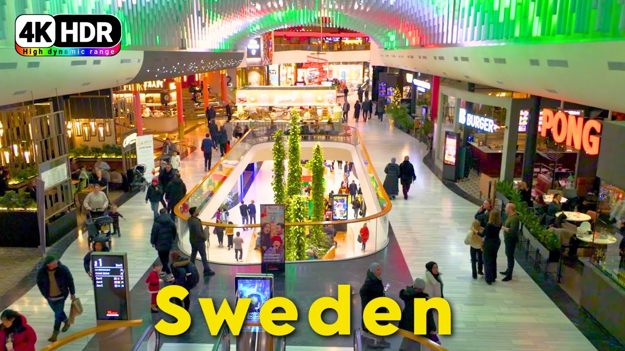 Mall of Scandinavia in Solna, Stockholm, Sweden – 4K HDR