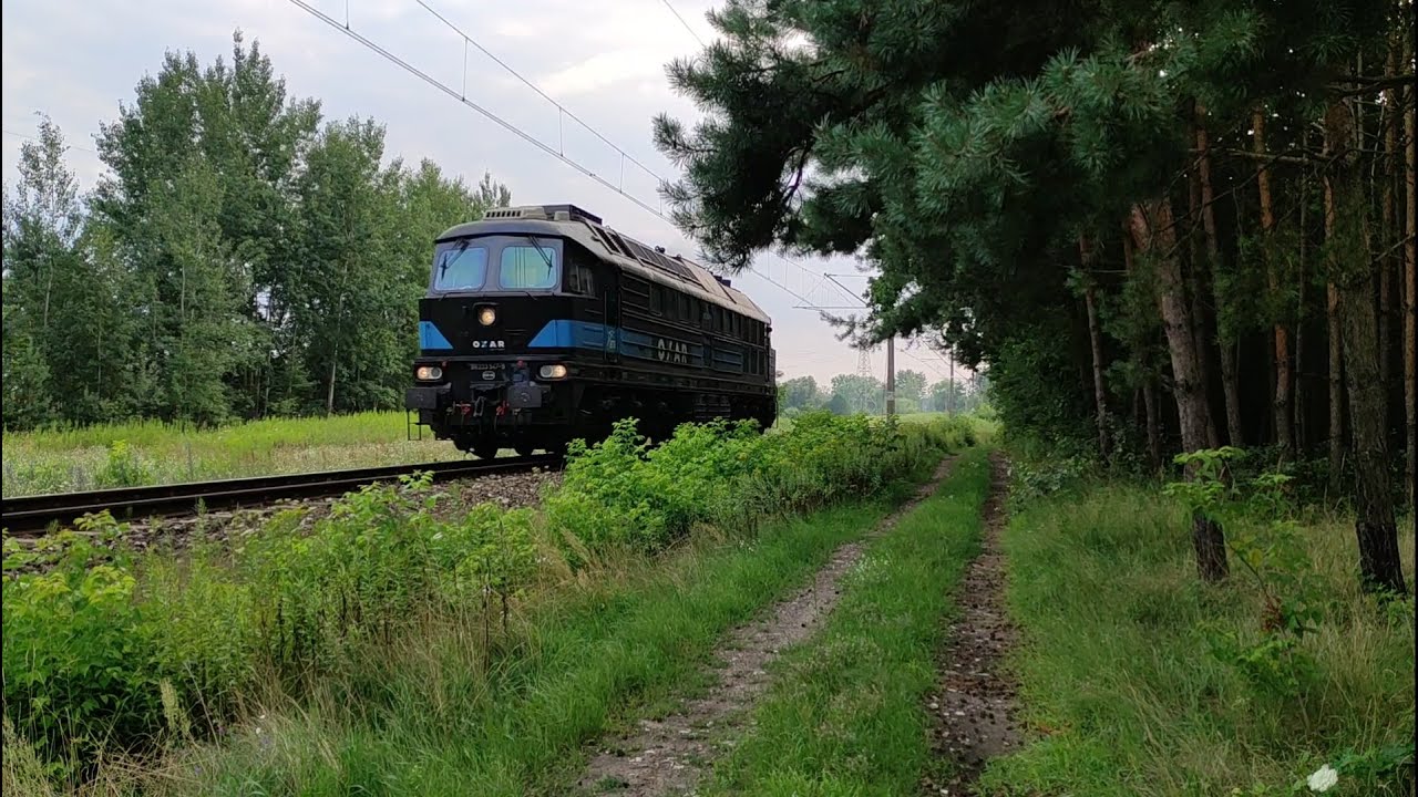 BR233 547-9 jedzie luzem w kierunku Sobowa.