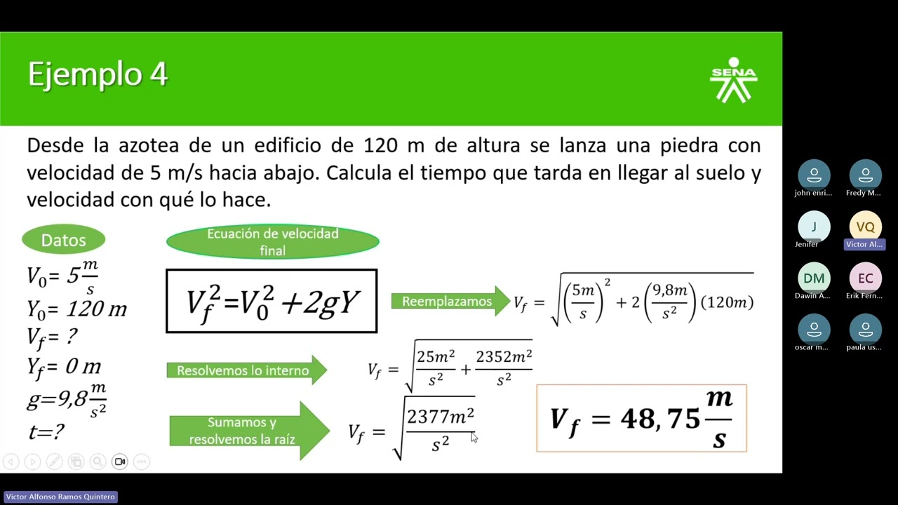 Sesion 4 Aplicación de conocimientos de las ciencias naturales. LANZ. VERTICAL, MCU y Dinámica
