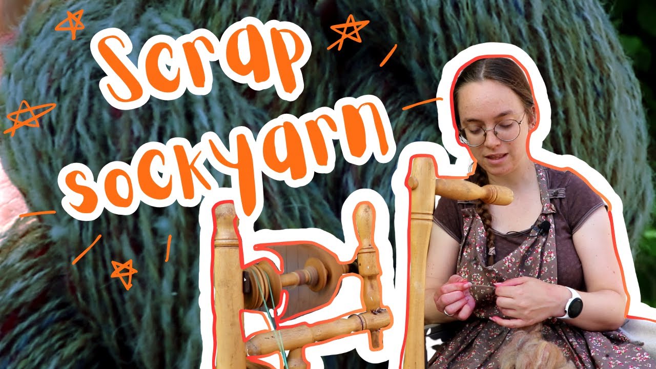 Spinning the most Chaotic Sock Yarn out of scrap alpaca wool because 