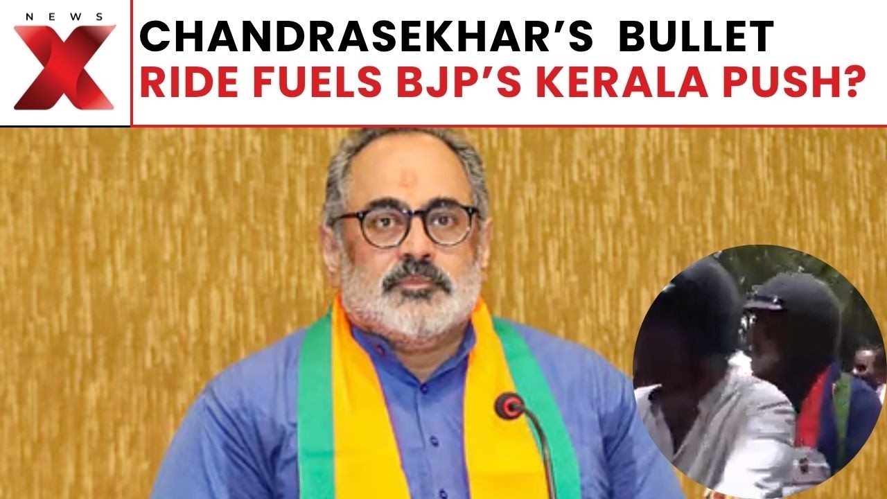Kerala Elections 2026: Rajeev Chandrasekhar&rsquo;s Bullet Ride Ignites Nemom Campaign | NewsX