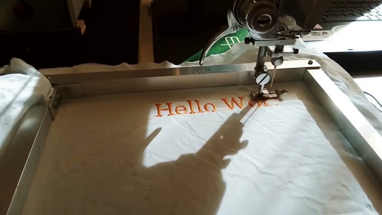 embroidery with a sewing machine
