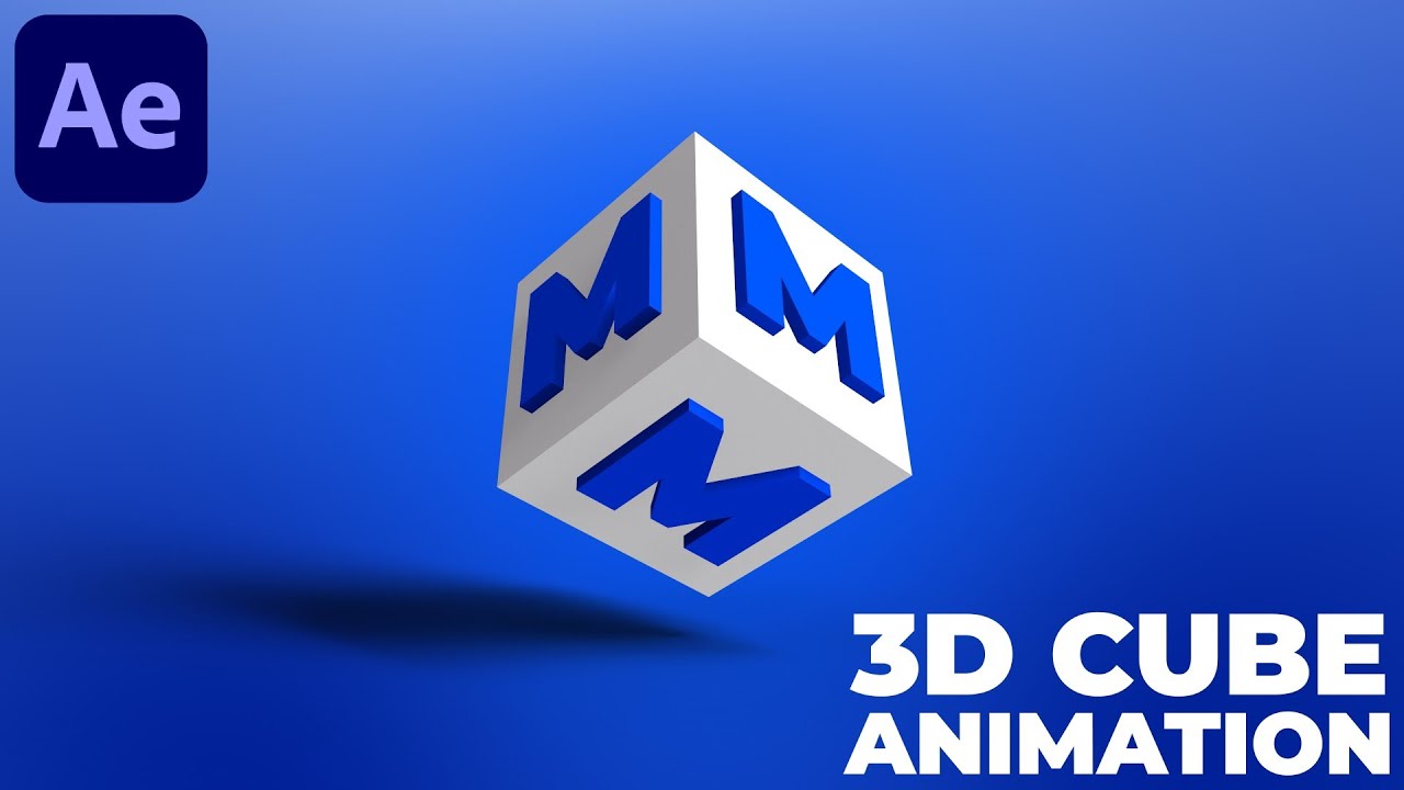 3D Rotating Cube Animation in After Effects - After Effects Tutorial | No Plugins