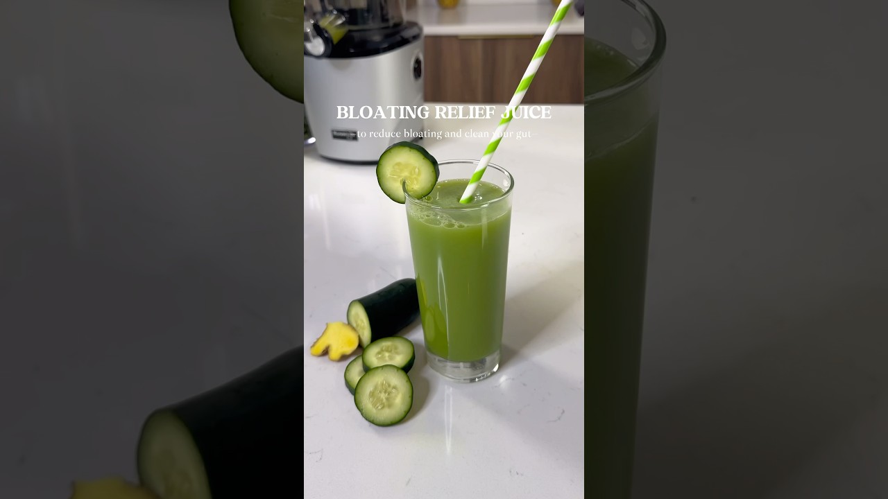 Drink this to reduce bloating and clean your gut #greenjuice #guthealth