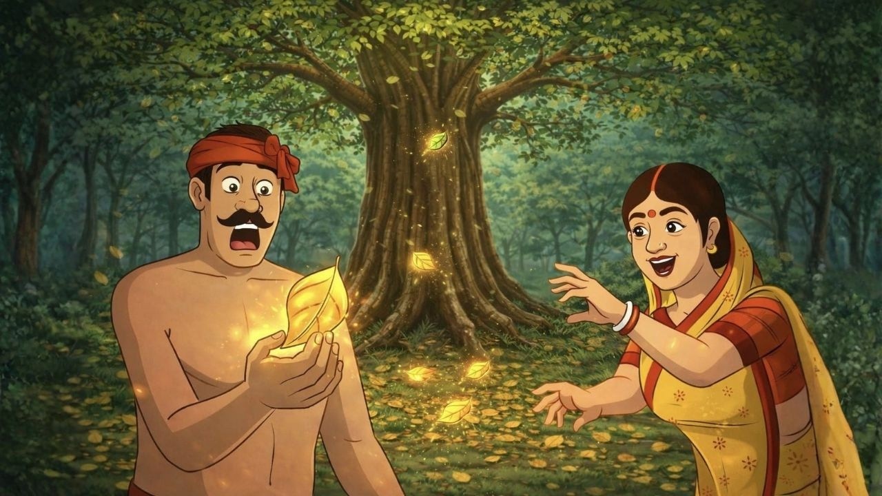 পাতা ঝরে সোনা পরে 😱 | Bengali Fairy Tales | moral Story