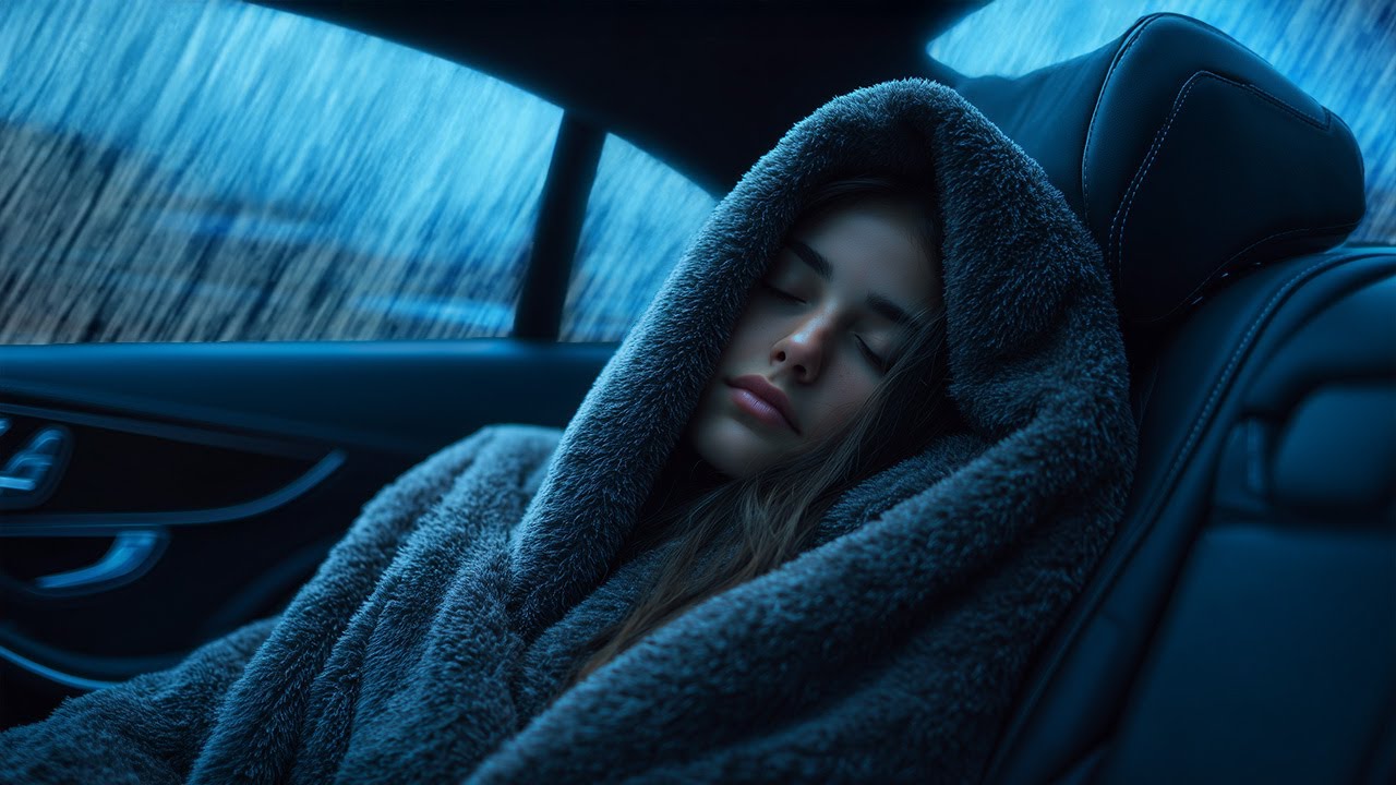 Heavy Rain & Thunder on a Cozy Car Roof - Instant Sleep Rain Sounds for Deep Relaxation