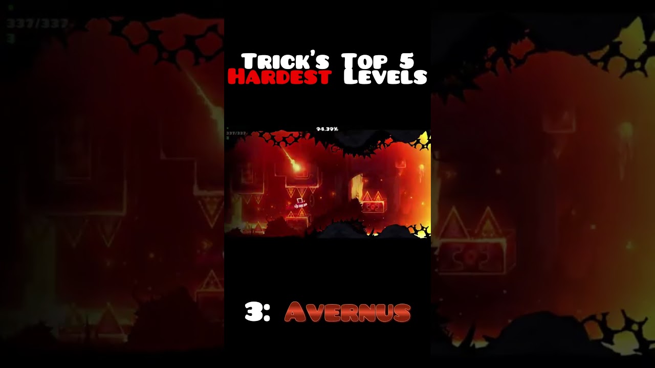 Trick's Top 5 Hardest Hardest Levels #geometrydash #gd #trickgd #jesus #shorts #gaming