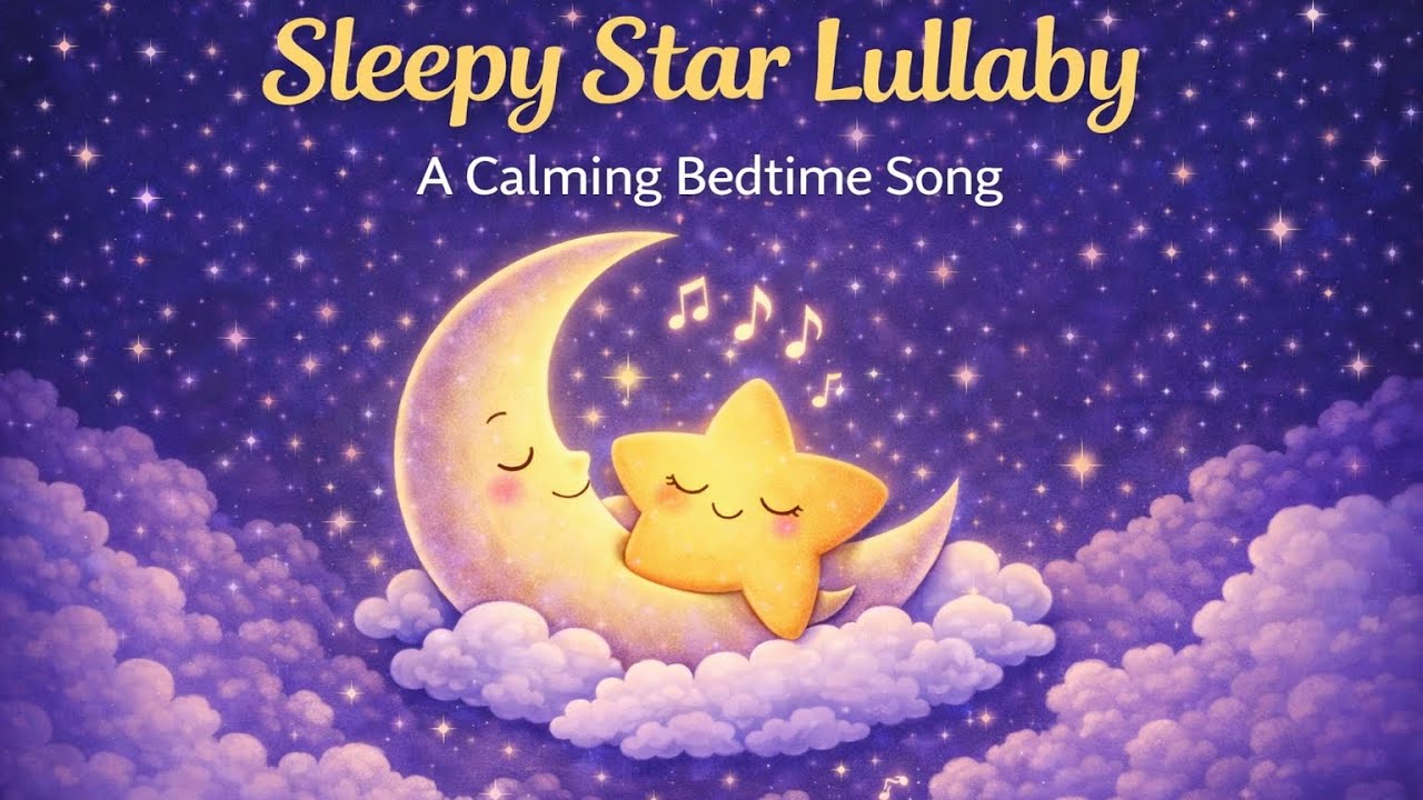 Sleepy Star Stories Lullaby 🌙 | Gentle Bedtime Song for Deep Sleep + White Noise