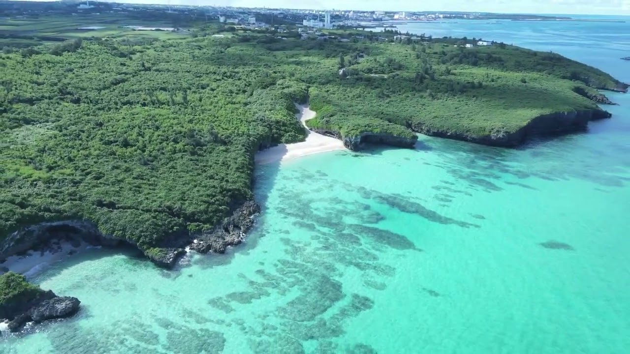 Flying the drone with Eri at Sunayama Beach, Miyakojima