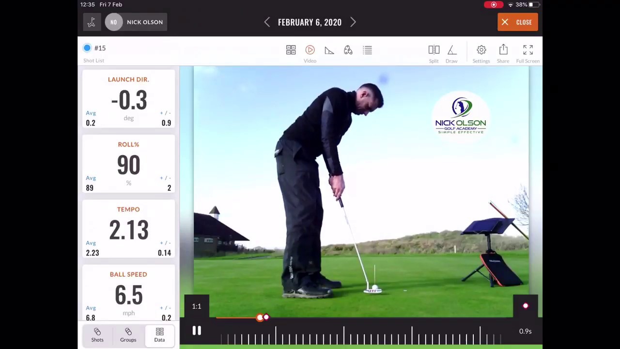 The Nick Olson Golf Academy Trackman 4 Putting