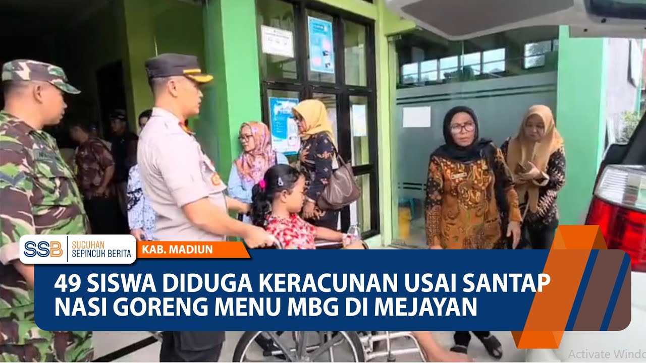 KAB MADIUN - 49 SISWA DIDUGA KERACUNAN USAI SANTAP NASI GORENG MENU MBG DI MEJAYAN