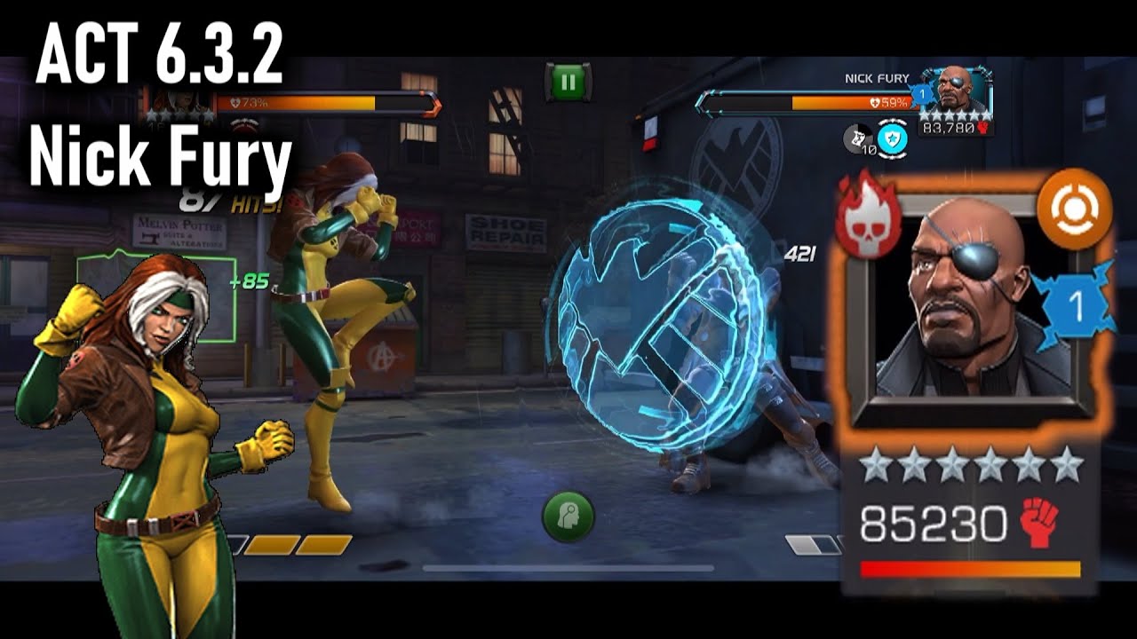 Act 6.3.2 Nick Fury Boss Solo'd By Rogue