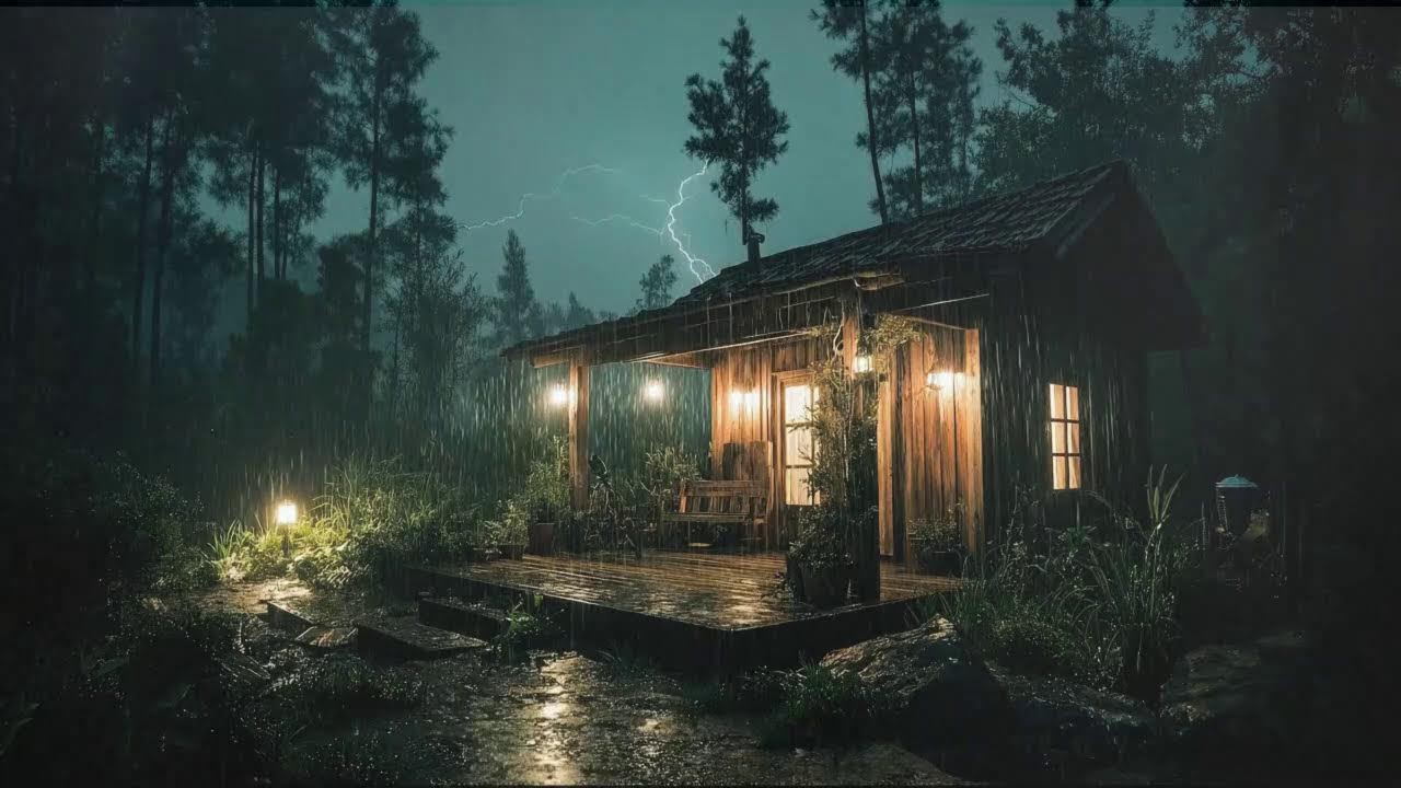 Fall Asleep Instantly in 3 Minutes with Heavy Rain | Dark Screen Insomnia Relief