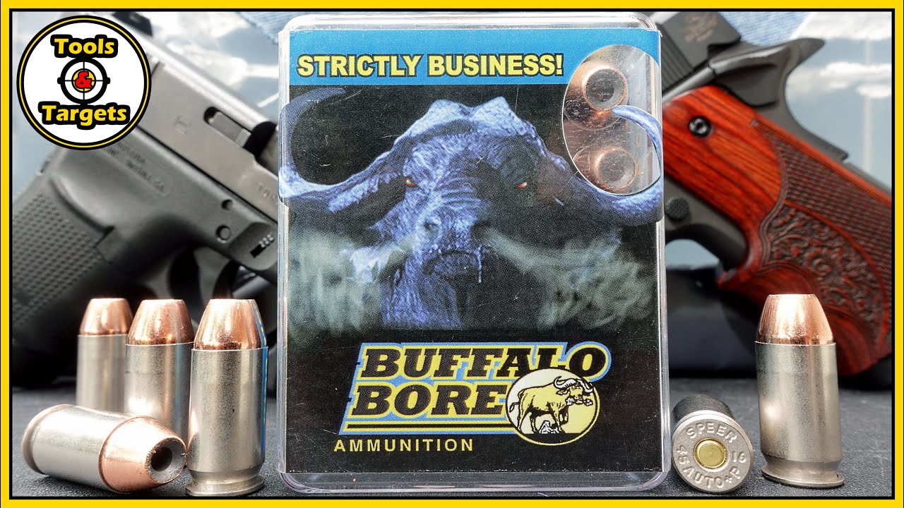 Вы уже знаете!...Тест и обзор баллистического геля Buffalo Bore .45 ACP +P для самообороны!