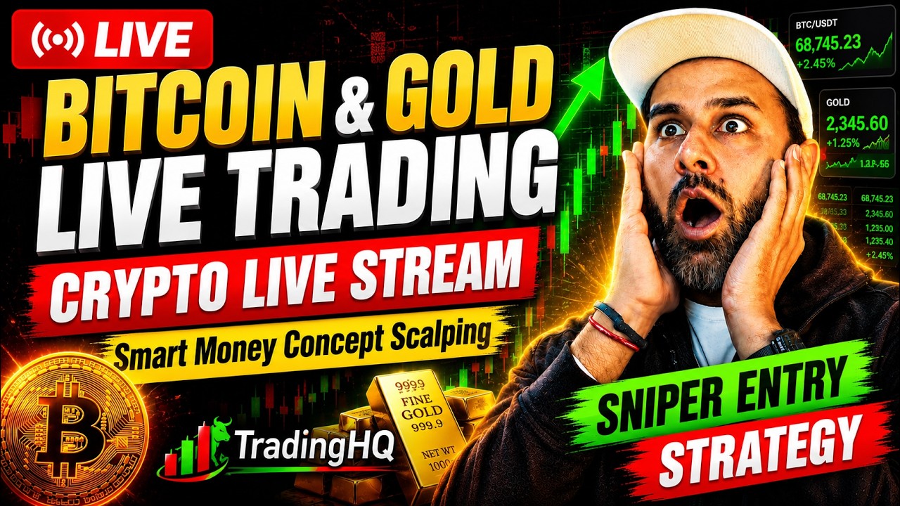 🔴 LIVE Bitcoin & Gold Scalping | Real-Time Trades + Analysis
