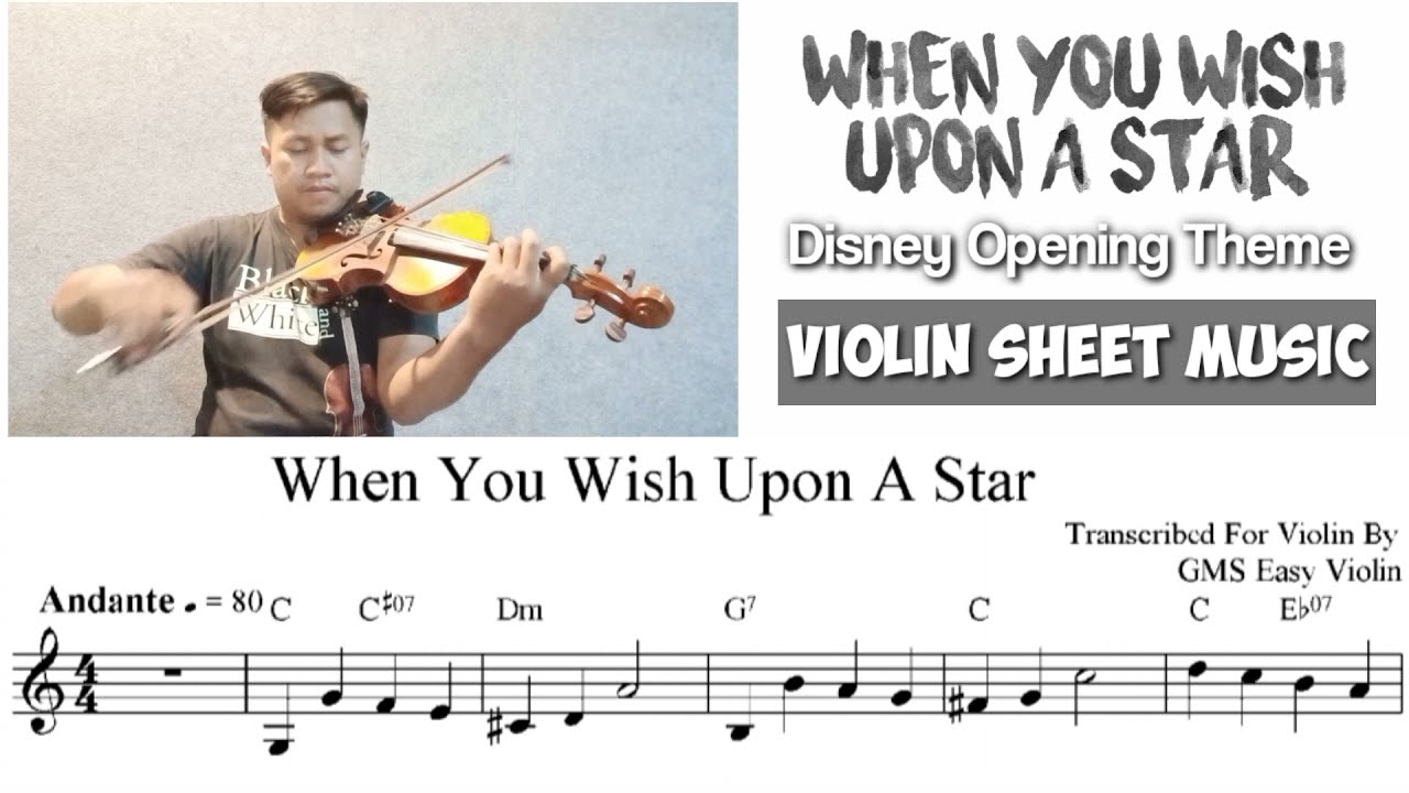 [Free Sheet] Disney Opening Theme || When You Wish Upon A Star || Violin Sheet Music