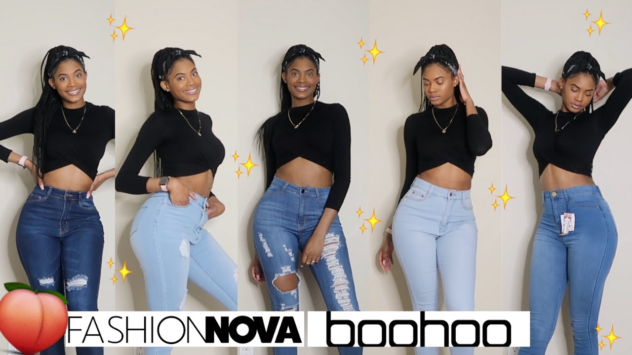 FASHION NOVA & BOOHOO JEANS TRY ON HAUL // TALL GIRL FRIENDLY | US SIZE 5, 6, 7