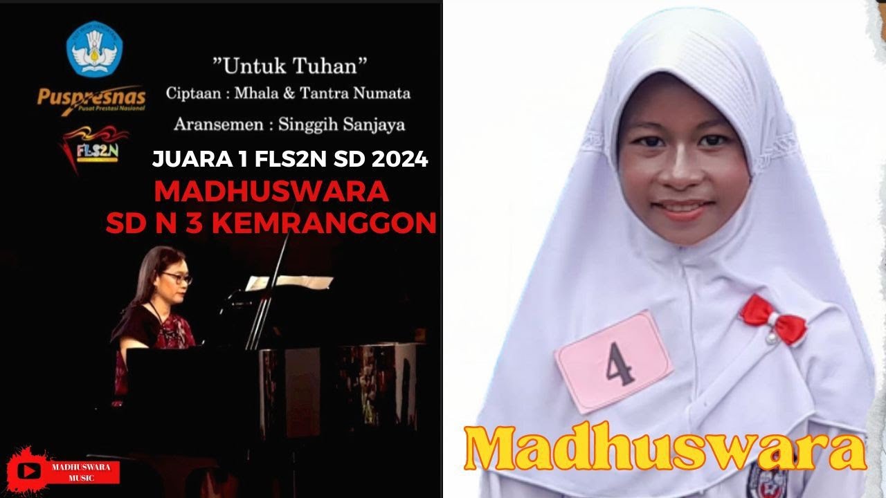 UNTUK TUHAN//NAURA- MADHUSWARA //Juara 1 FLS2N SD 2024//LAGU PILIHAN WAJIB FLS2N 2024 SD - lirik