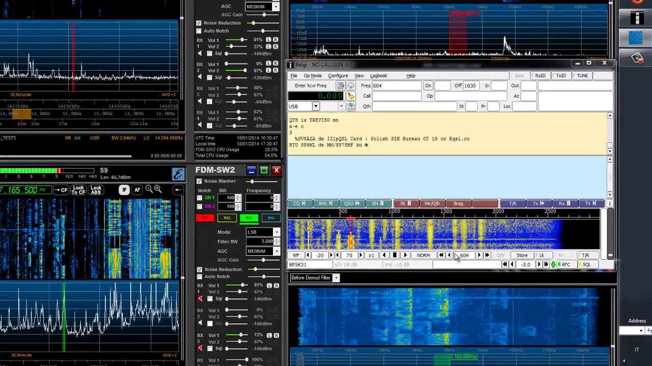 ELAD FDM-S2 working with 2 channels one on 40m one on 20mt
