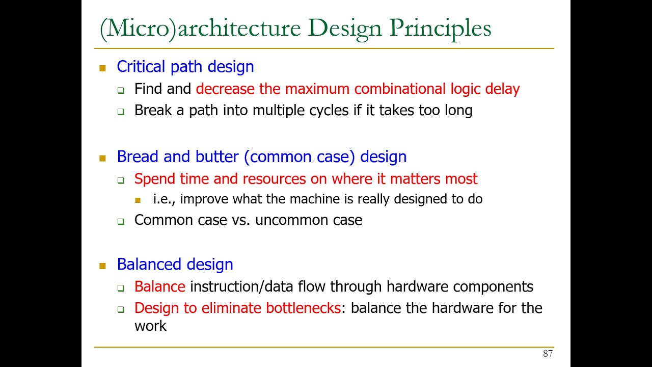 Digital Design & Comp Arch - Lecture 10: Microarchitecture Fundamentals and Design (Spring 2023)